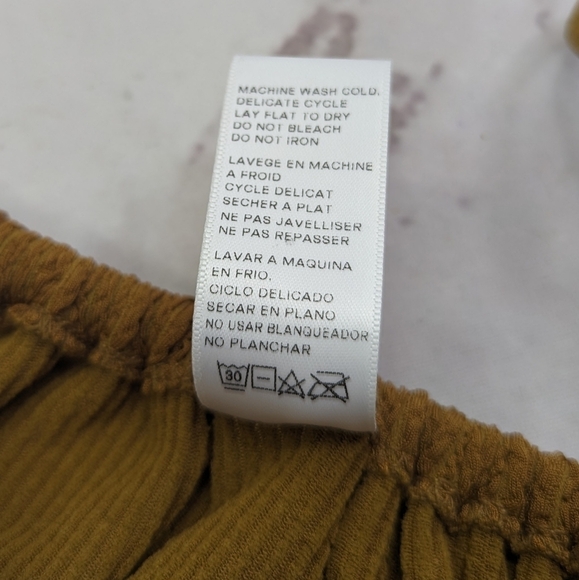 Good American Swim Bottom Women Bronze Brown Crinkle Tiny Ties Bikini - Picture 9 of 12